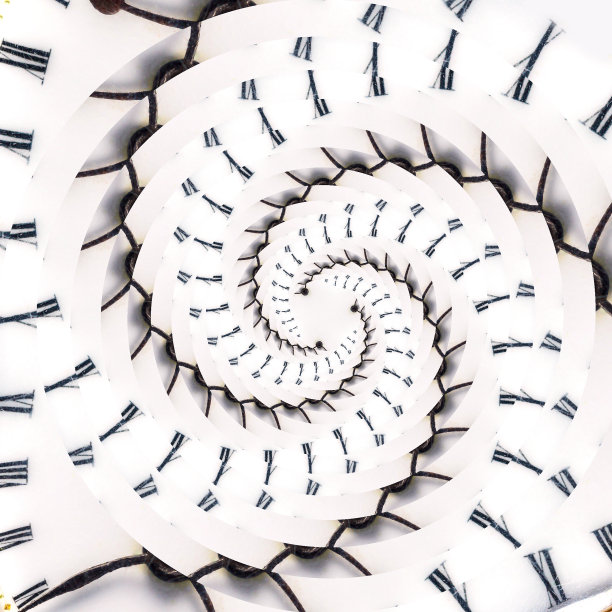 古老的时钟抽象法国无限背景。Droste效应图片下载