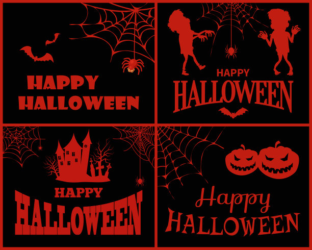 万圣节快乐矢量插图收集图片下载