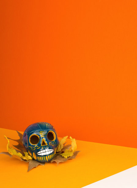 创意和最小的死亡日或万圣节布局。图片下载