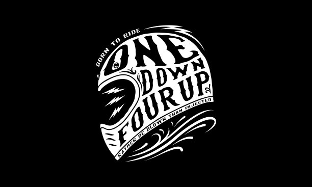 古董摩托车报价t恤设计插图图片下载