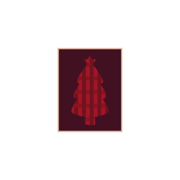 圣诞贺卡配圣诞树图片下载