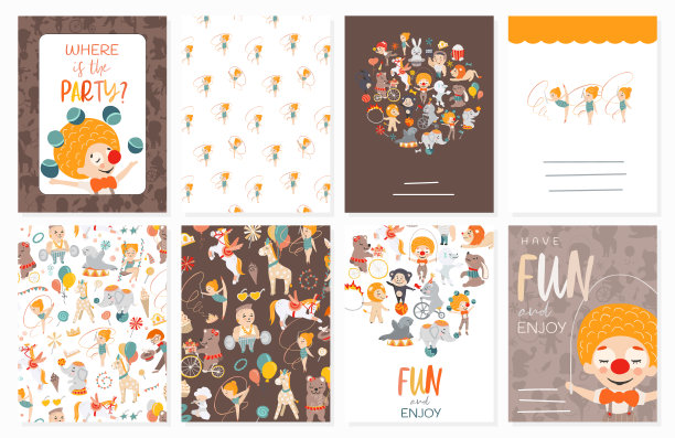 马戏团演示模板。图片下载