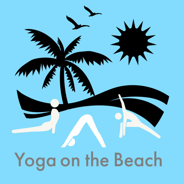 海滩上的瑜伽图片下载