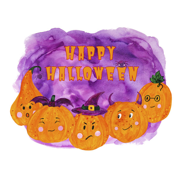 南瓜水彩图片下载