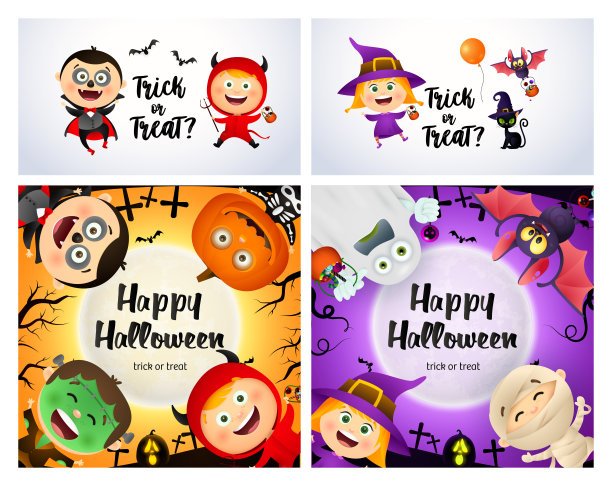 不给糖就捣乱白色，紫色的旗帜设置怪物图片下载