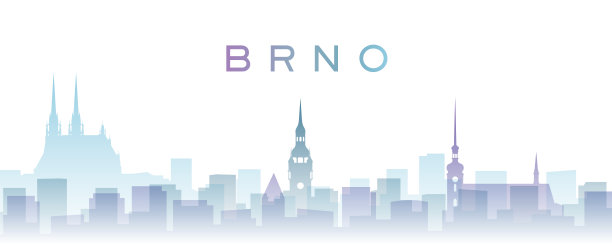 布尔诺透明层渐变地标天际线图片下载