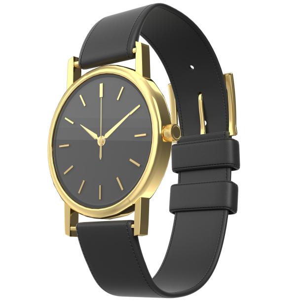 腕表与皮革表带图片下载