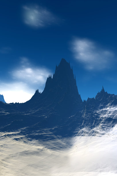 外星人的星球。沙漠。3 d渲染图片下载