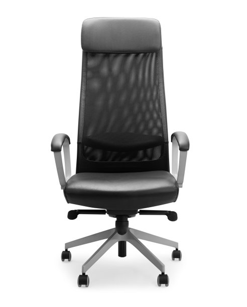 黑色办公椅孤立在白色背景与裁剪路径图片下载