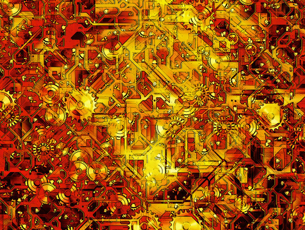 绘制的抽象齿轮背景图片下载