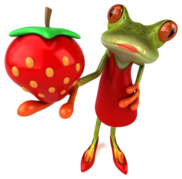 有趣的青蛙- 3D插图图片下载