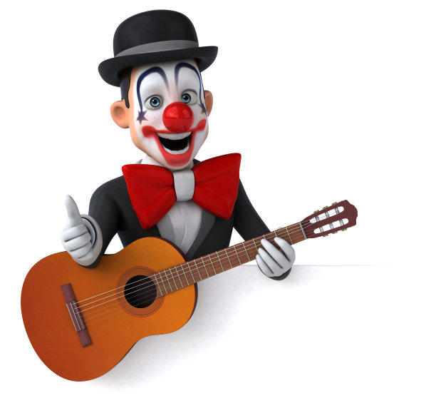 有趣的小丑- 3D插图图片下载