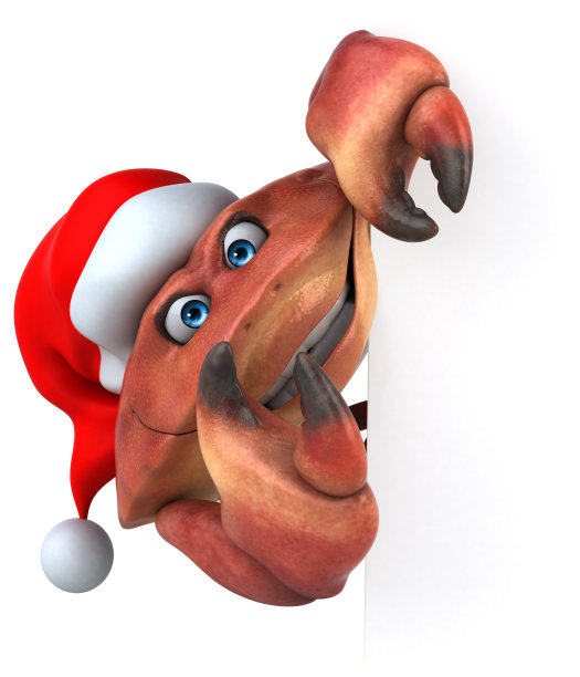 有趣的螃蟹- 3D插图图片下载