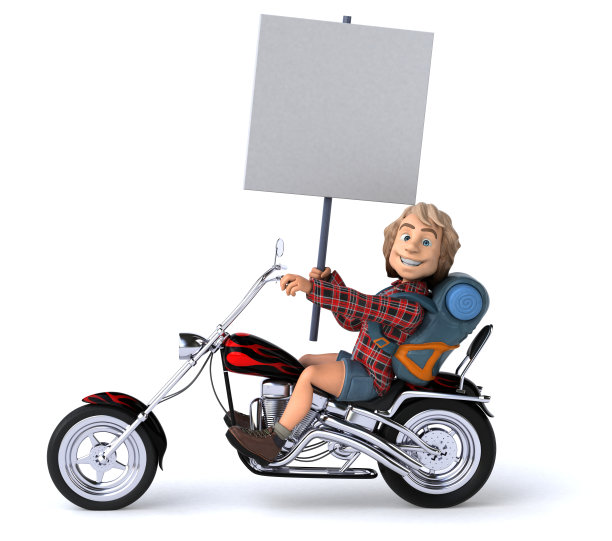 男人独自旅行背包客- 3D插图图片下载