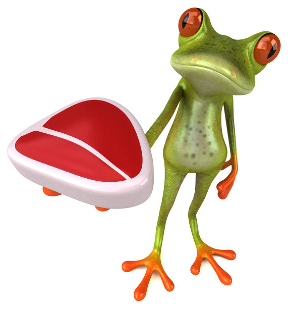 有趣的青蛙- 3D插图图片下载