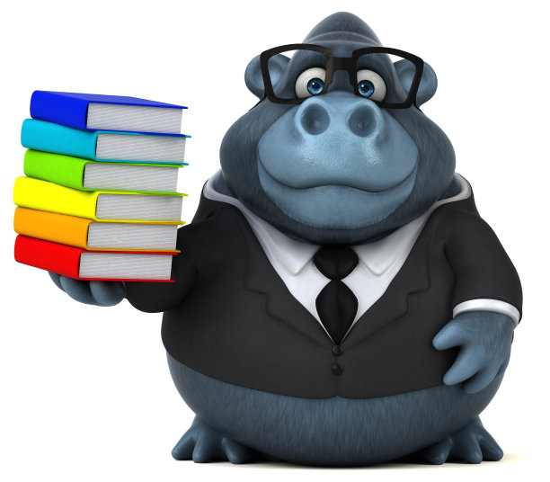 有趣的大猩猩- 3D插图图片下载