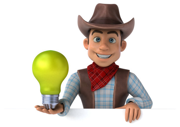 有趣的牛仔- 3D插图图片下载