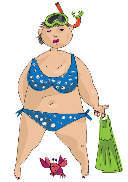 潜水员的女孩图片下载