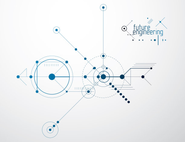 未来的抽象矢量技术背景。机械工程墙纸。图片下载