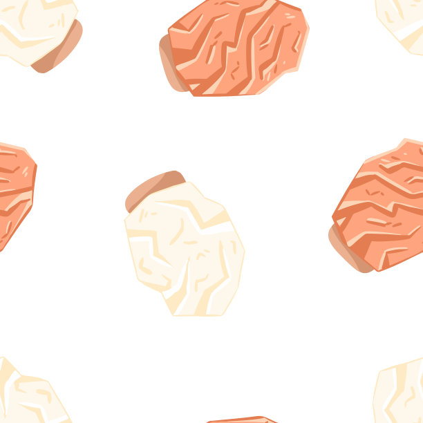 喜马拉雅盐灯无缝图案。矢量背景模板与盐晶体图片下载