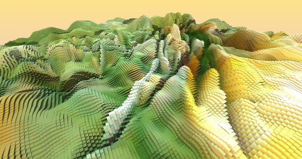 抽象鸟瞰图大都会城市- 3D插图渲染图片下载