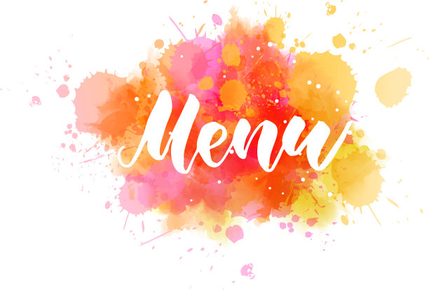 菜单字母水彩背景图片下载