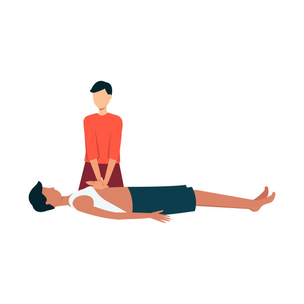 一名男子进行心肺复苏，并为一颗生病的心脏提供急救。图片下载