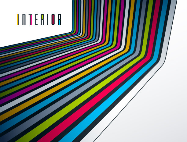 几何背景与最小的平行3D线矢量抽象插图，空间设计酷元素，时髦的风格布局的广告海报横幅和封面。图片下载