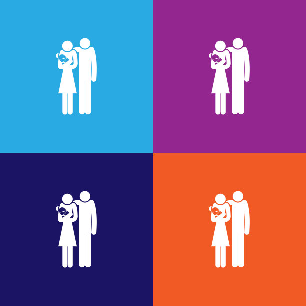 一对夫妇和一个婴儿图标。移动概念和web应用程序的旅游图标元素。细线夫妇与婴儿图标可以用于网络和移动。Premium图标上的白色背景图片下载