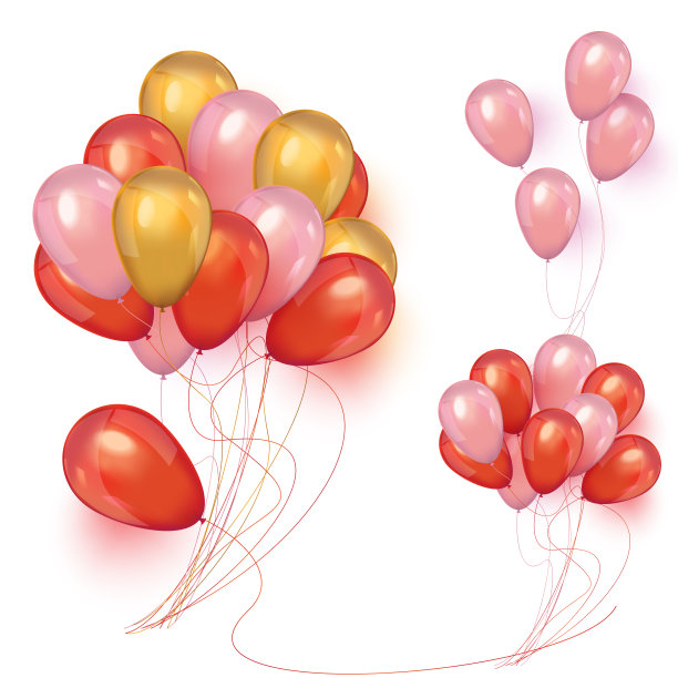 圣诞背景与浮动的派对气球图片下载