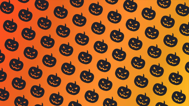 万圣节南瓜图案剪影图片下载