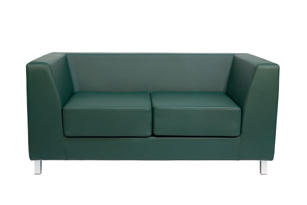 绿色办公室沙发孤立在白色背景图片下载