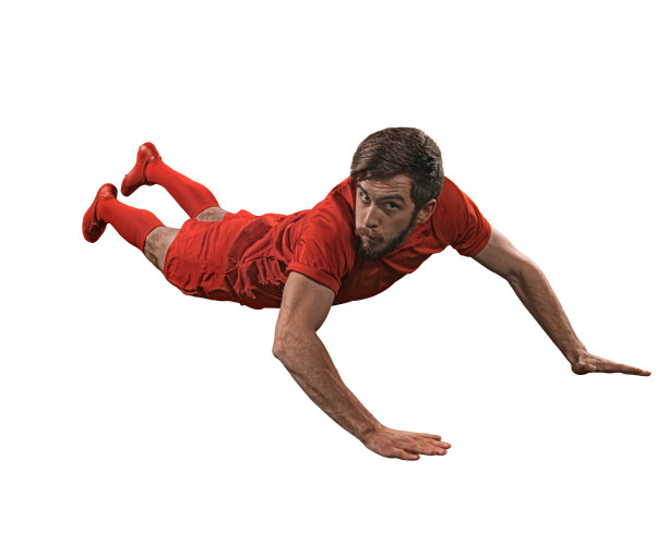 孤立的足球运动员图片下载