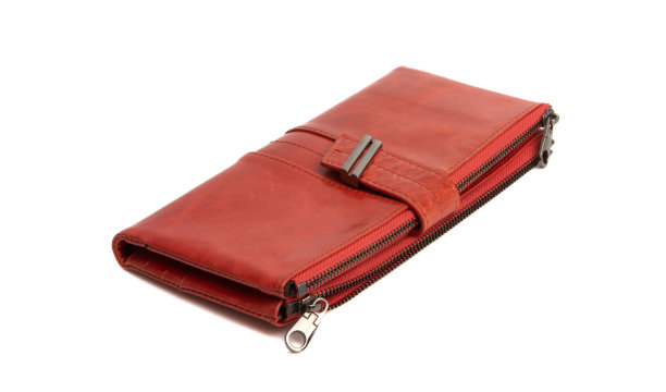 红色钱包孤立图片下载