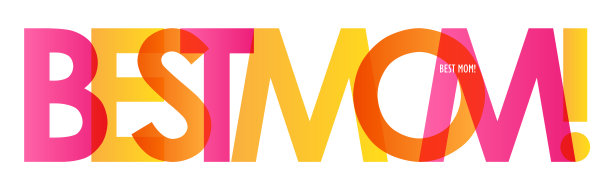 最好的妈妈!彩色印刷横幅图片下载