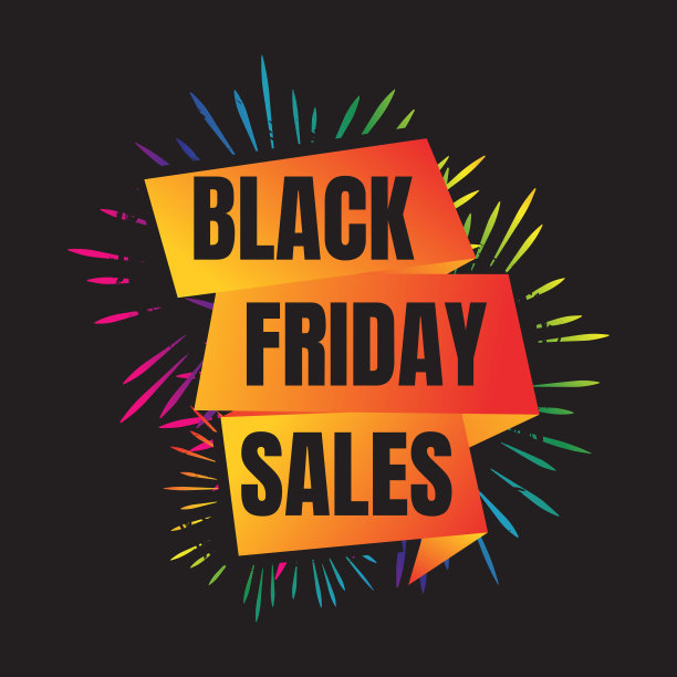 黑色星期五销售矢量标志。11月促销打折标志横幅设计模板图片下载