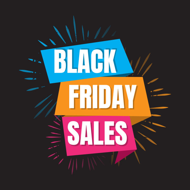 黑色星期五销售矢量标志。11月促销打折标志横幅设计模板图片下载