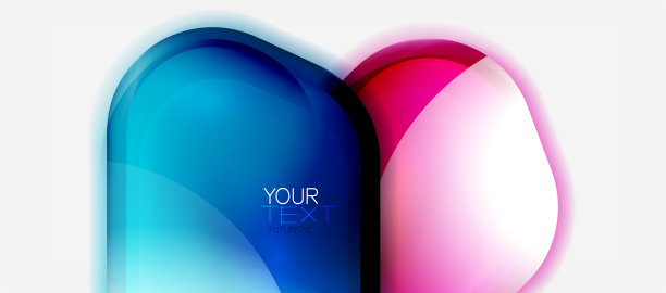 玻璃泡沫闪亮的形状抽象的背景图片下载