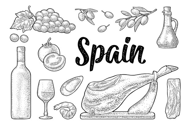 瓶子玻璃油与软木塞和橄榄枝与叶图片下载