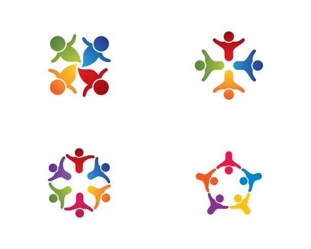 团队合作矢量图标图片下载