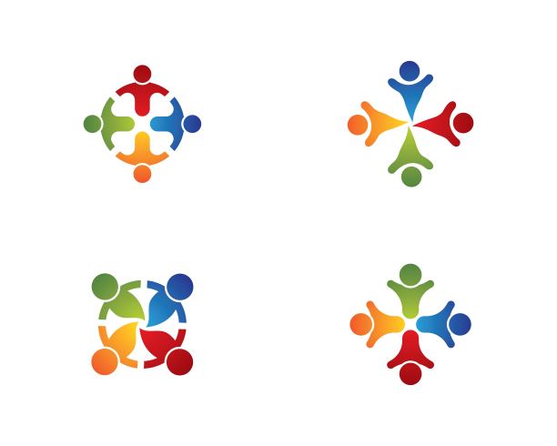 团队合作矢量图标图片下载