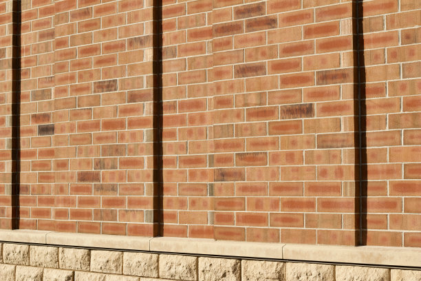 橙色调砖墙纹理中有1/3的错位图案图片下载