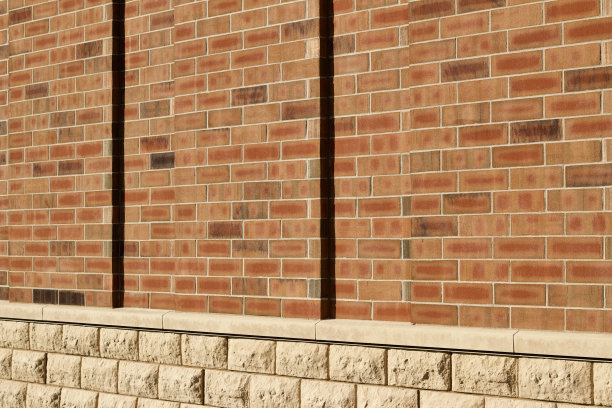 橙色调砖墙纹理中有1/3的错位图案图片下载