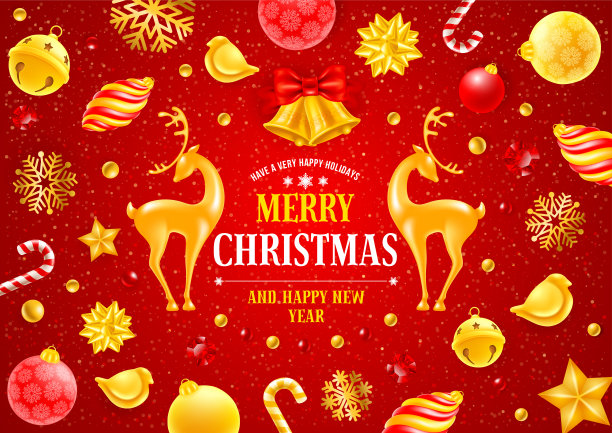 圣诞和新年贺卡图片下载