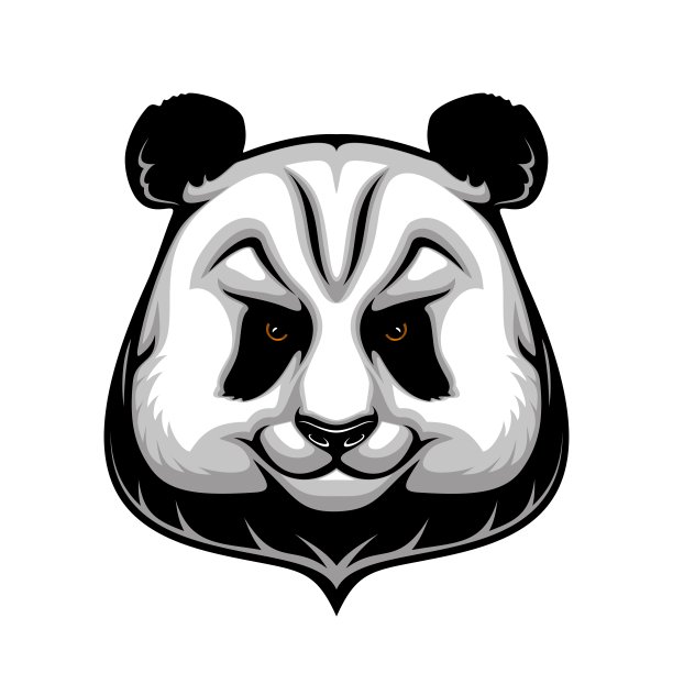 大熊猫熊吉祥物，野生动物头像图片下载