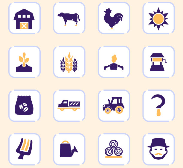 农业和农业图标集图片下载