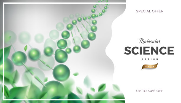 具有三维分子结构的科学背景设计图片下载