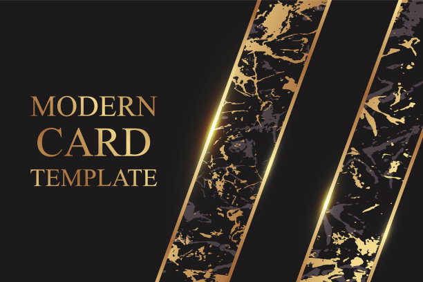 现代几何豪华名片模板的业务或介绍或问候。图片下载