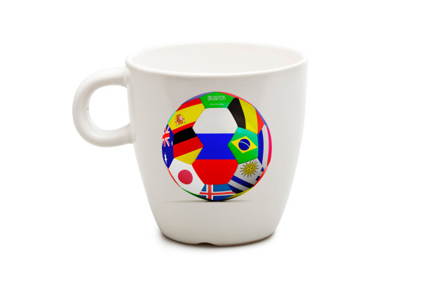 优雅的茶或咖啡白旗图片下载