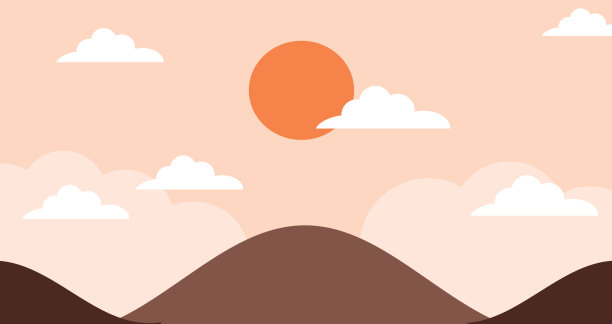 抽象卡哇伊色彩鲜明的蓝天与太阳的背景。柔和的渐变蜡笔卡通图形。为儿童设计或展示的想法。夏季平面设计插画图片下载